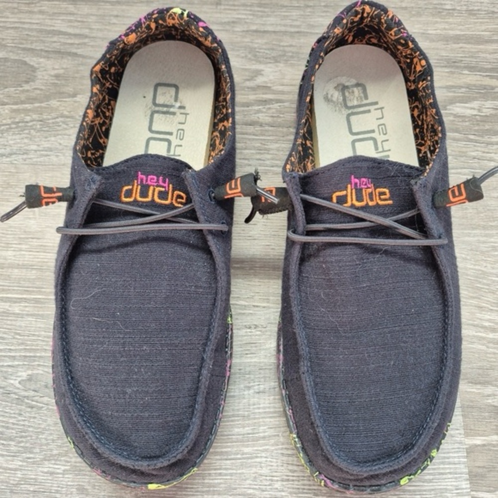 Hey Dude Womens Wendy Glo Casual Slip On Loafers Shoes Sz 7